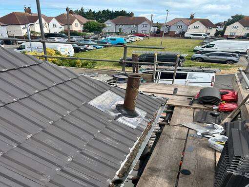 Beccles Roofing Services 18 This is a photo of a roof installation being carried out in Beccles. Installation carried out by Beccles Roofing Services
